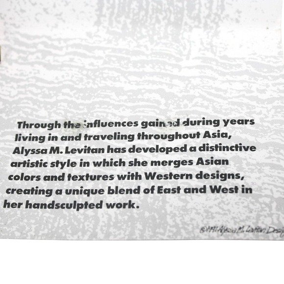 Vintage Alyssa Levitan Handcrafted Origami Clip On Earrings 1991 Original Card - Picture 7 of 9